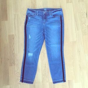 a.n.a Skinny Ankle Velvet Stripe Jeans 👖